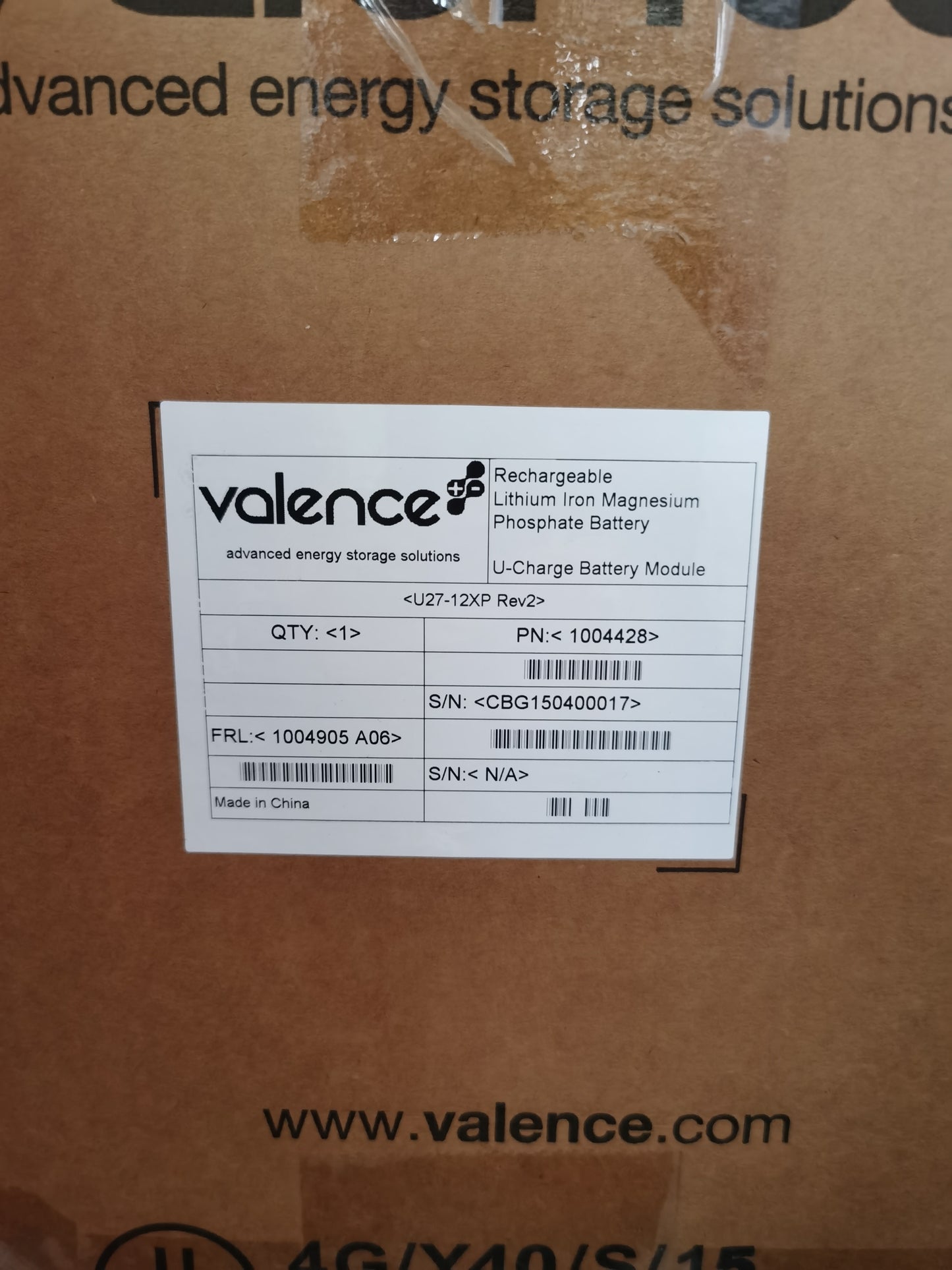 Valence_U24-12XP battery