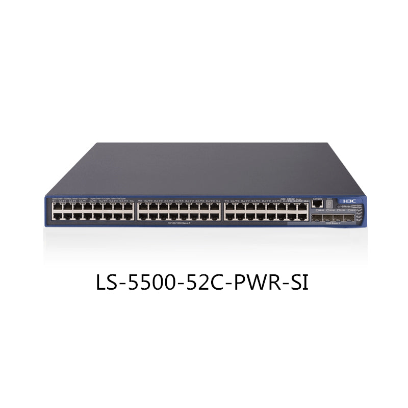 H3C S5500-52C-PWR-SI Ethernet Switch 48-port Full Gigabit Layer 3 Enterprise Network Management POE Switch