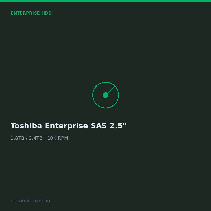 Toshiba 1.8TB 10K RPM SAS 12Gbps 2.5" Enterprise HDD - AL15SEB18EQ