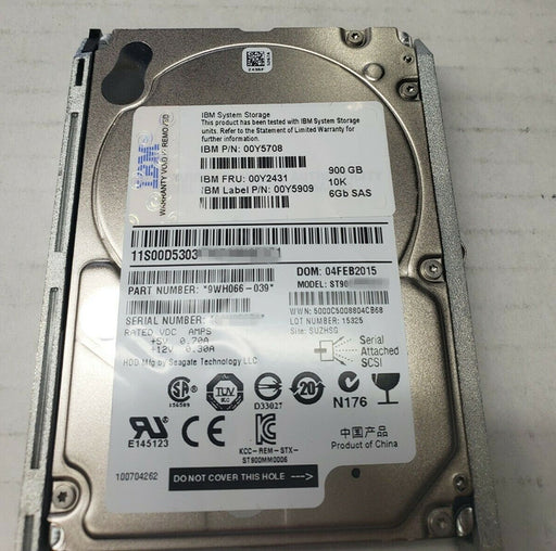 00Y2431 900GB10K SAS 2.5 900G 00Y2505 V3500 V3700 Storage hard disk