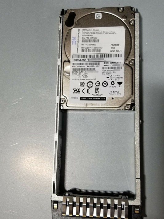 00AK202 00Y5800 00WY963 600G 10K SAS 2.5 inch V5000 storage hard disk