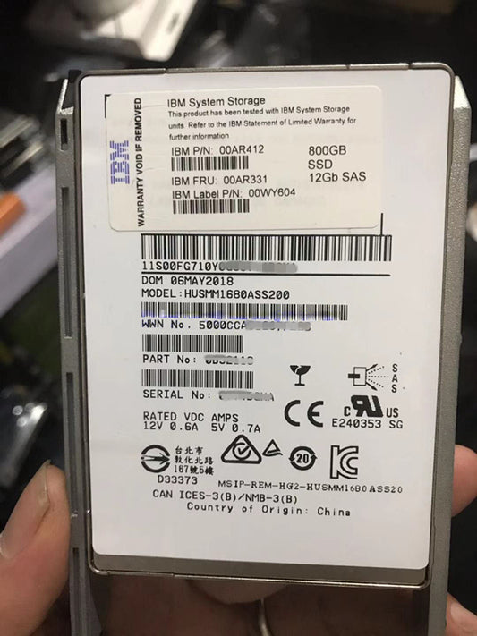 00AR331 00AR412  800G 12Gb SAS2.5 SSD V7000 GEN2 SSD