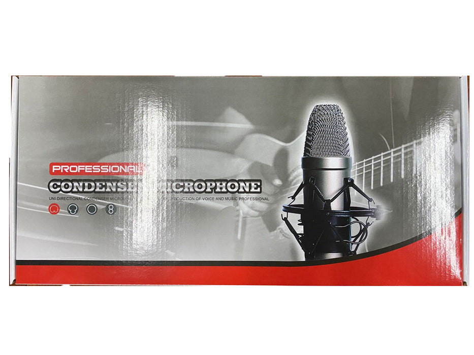 Hot Sale BM800 with sound card Condenser Microphone SetProfessional Audio Studio Microphone with Stand Filter