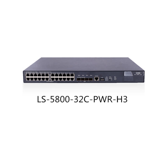 LS-S5800-32C-PWR-H3 Ethernet Switch H3C 4-port 10 Gigabit 24-port Gigabit POE Core Switch