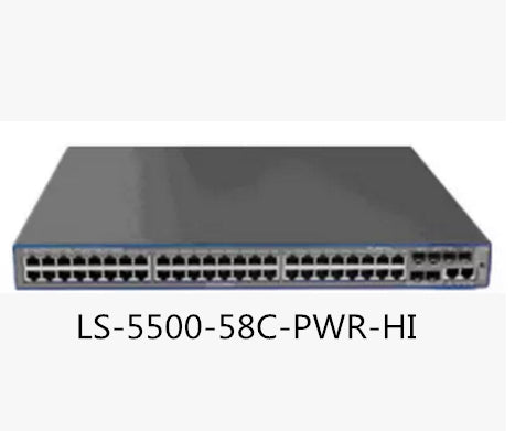 LS-S5500-58C-PWR-HI ethernet switch 48 port Gigabit POE power supply scalable switch