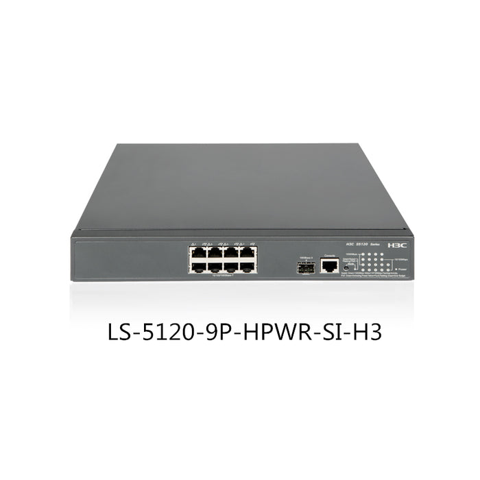 LS-S5120-9P-HPWR-SI-H3 Ethernet Switch H3C 8-port Gigabit Manageable Intelligent POE Switch