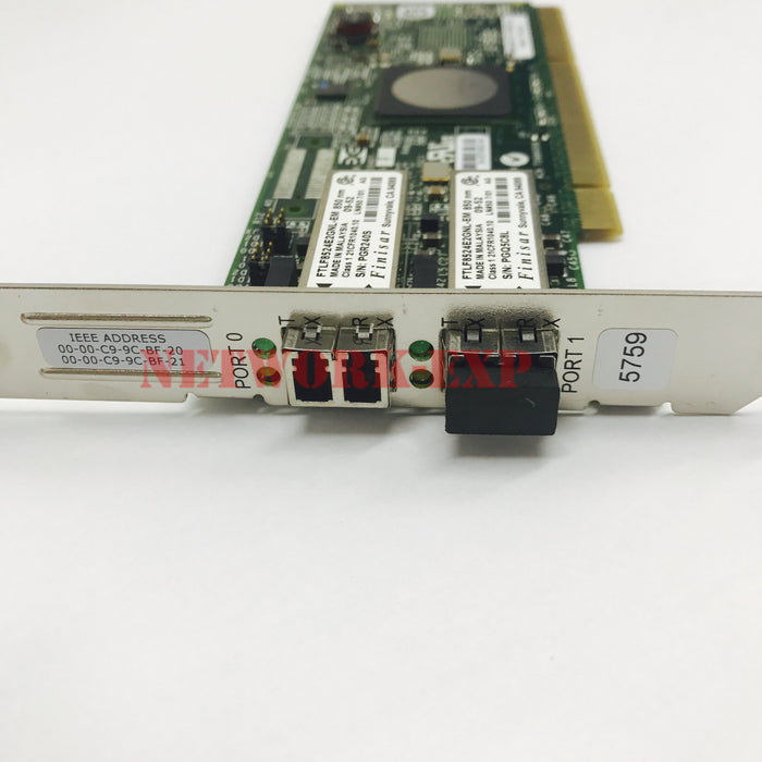 Used  10N8620 5759 4GB 2-Port PCI-X 2.0 DDR Dual Port FC Adapter